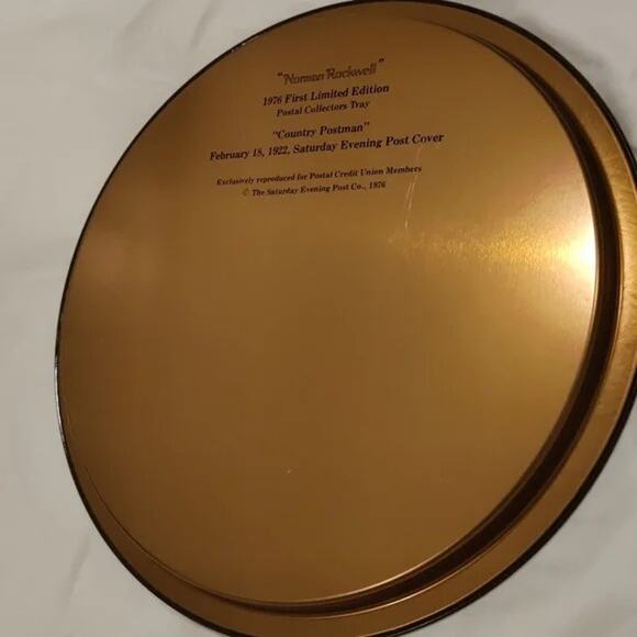 Vintage Norman Rockwell 1976 First Limited Edition Postal Collectors Tray - Picture 4 of 4